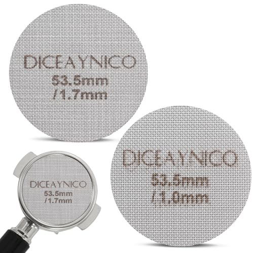Diceaynico 2 Puck Screen Espresso, Filtro Metálico, 53,5 mm