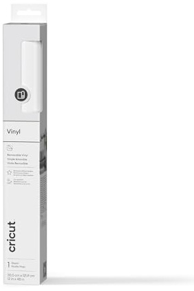 Cricut Permanent Adhesive Vinyl Sheet | 30.5 cm × 1.2 m | Matte White | Self-Adhesive Vinyl for All Cricut Cutting Machines