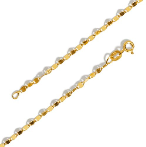 MICORO Filigranes Armband Damen 925 Sterling Silber – 18K vergoldet – Wasserfest – 19 cm Länge – Handgefertigt in Europa – Nachhaltige Verpackung