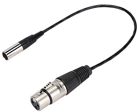 SIXRUN Mini XLR 3pin su XLR 3pin Cavo Adattatore Cavo per Segnale Jack con Presa Pin per Fotocamere DSLR 30 Cm