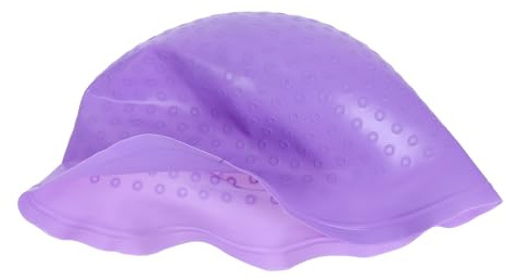 Vaguelly Bonnet à Mèches en Silicone Réutilisable Violet Crochet Intégré Outil de Coloration Précis pour Salon et Usage Maison Bonnet de Teinture pour Mèches Professionnelles