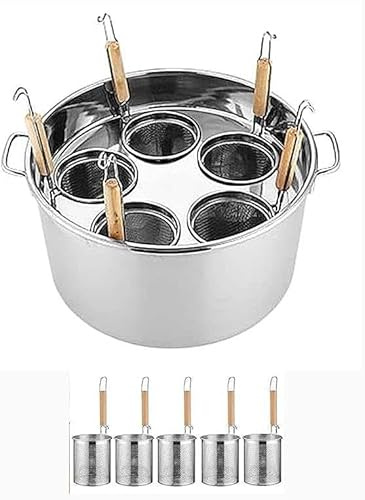 Juego de cocina comercial para pasta con separadores de acero inoxidable y cestas coladoras, caldera multiusos de fideos y olla de espaguetis para restaurantes y cocinas domésticas