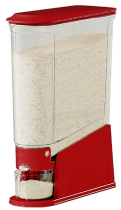Récipient À Riz | Seau Transparent Gain de Place - Récipient Alimentaire Distributeur de Riz | Pour Cuisine Et Garde-Manger Farine Céréales Nourriture