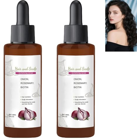 Sérum capillaire au romarin - Huile de soin du cuir chevelu à la vitamine E - Sérum de croissance anti-sec - Plus puissant - Essence d'amincissement - Réparation pour cheveux brillants - Pour tous les