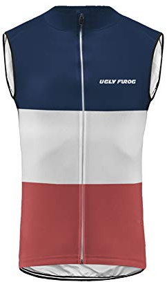 UGLY FROG Herren Frühling Ärmelloses Männer die Jersey Triathlon Vest Fahrradbekleidung Winter Thermal Warm Rennrad Radweste Besondere Designs
