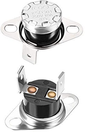 sourcing map Interrupteur contrôle température KSD301 thermostat 40°C 10A N.O 2Pcs