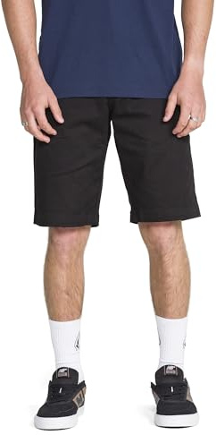 Volcom Men's Vmonty Stretch 22 Chino Shorts – Casual Everyday Wear, Relaxed Fit, Black, 34