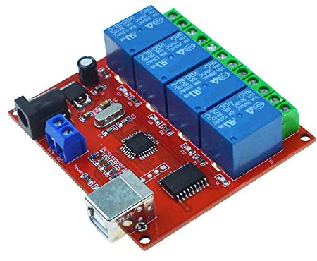 Reland Sun-1/2/4/8-Kanal 10A PC USB Steuerschalter Relaismodul Freies Laufwerk Programmierbare Computersteuerung Computer USB-Steuerung Treiber PC Smart Controller (5V 4-Kanal)