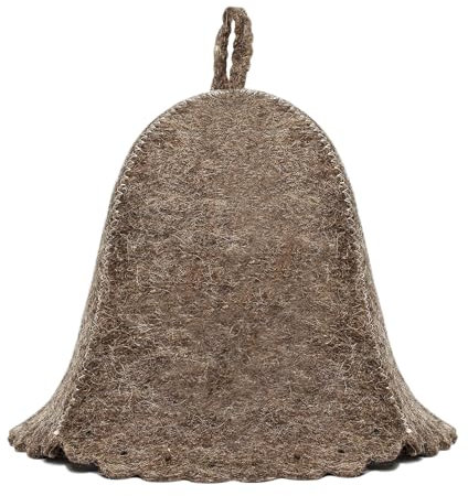 ASKOLD Wool Felt Sauna Hat for Men and Women - Finnish Banya Cap, Grey