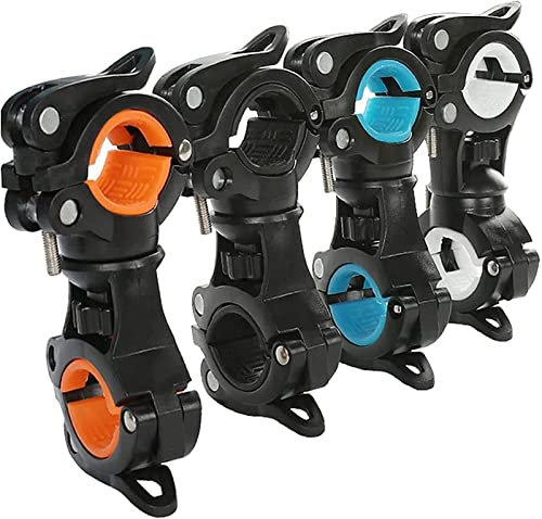 ZAMAKS 4 x Rollstuhl-Gehstockhalter, praktischer Stockhalter, Clip, 360° drehbar, Krückenhalter, Rollstuhl, Elektromobil, Rollstuhl-Zubehör