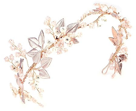 FRCOLOR Brautkrone Kopfschmuck Blumen Hochzeit Haarkranz Hochzeitsaccessoires Haarschmuck Gold Legierung Hochzeit Party