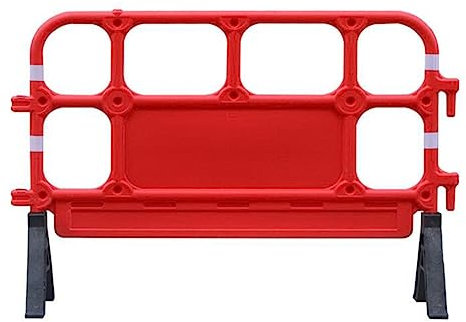 Barricada Móvil Extensible De Señalización De Seguridad, Barrera De Seguridad Móvil De Plástico De 3 Pies De Altura Valla Móvil De Construcción Municipal Anticolisión Tráfico Rodado (Color : Red-90x1