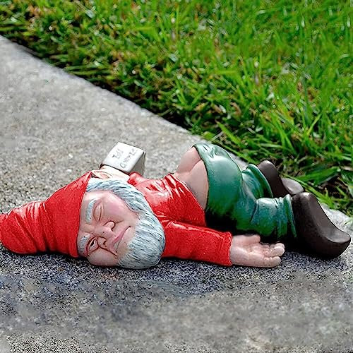 Gnome, gnomi da giardino in resina, decorazione da giardino, decorazione da giardino, divertente in resina, decorazione da giardino, decorazione per la terrazza, balcone, regalo per giardino o interni