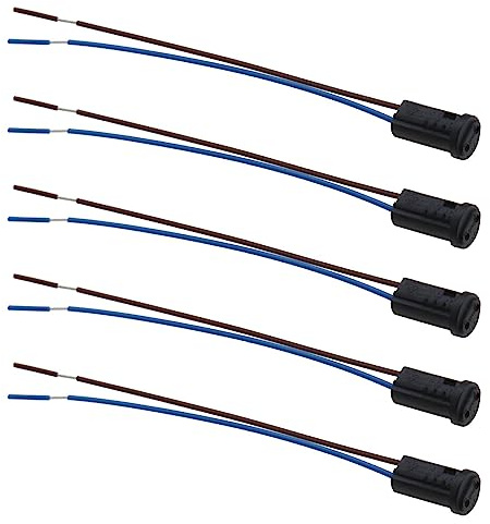 VGOL 30 Stück G4 LED Lampenfassung Halogenlampensockel 12V Kunststoff Lampenfassung G4 Draht Anschluss Stecker Halter Adapter 100mm Schwarz