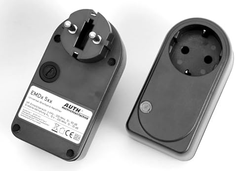 AUTH Filtre d'alimentation universel large bande avec fiche intermédiaire (6 A, 10 kHz - 200 MHz, protection contre les surtensions (SPD), anthracite)