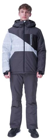 JP European Design Herren-Winter-Skijacke, B1355, Grau, L