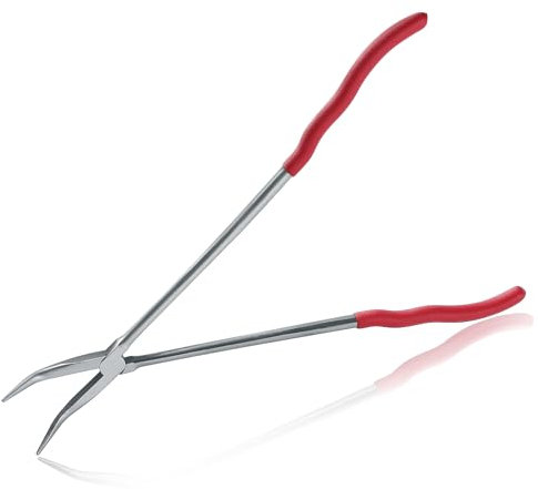 SPEEDWOX Alicates de punta de aguja extra larga de 45 grados de 16 pulgadas, alicates de punta curvada, alicates de punta larga, alicates de punta larga, alicates de punta larga, alicates de punta