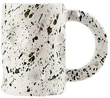 PWSHZ Trinkgläser Keramik-Kaffeetassen-Set, großes Isolierbecher-Set, ausgezeichnete Wahl for Camping, Reisen, Büro, Tee, Kakao, heiße Schokolade Kaffeetassen (Color : Black)