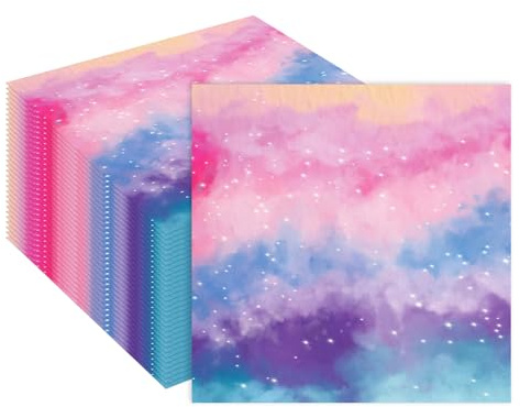 20 Stück Regenbogen Servietten 33x33cm Einweg Gäste Party Servietten für Baby Dusche Mädchen Geburtstag Hochzeit Regenbogen Party