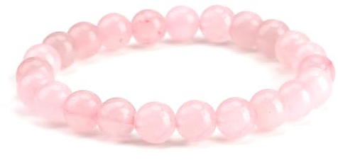 JUGNAW Rose Quartz Crystal Bracelet for Women,Natural Gemstone Bead Bracelets for Healing Protection and Gifting Beaded Stretch Energy Stone Festival Accessories Birthday Christmas Gifts for Her