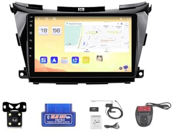 For Nissan Murano 3 Z52 2014-2020 Car Stereo 2 Din Wireless Carplay Android Auto 10 Full IPS Touchsreen HD Live Rearview/BT 5.0/WIFI/4G SIM/DVR/GPS/SWC/OBD 2/FM AM Radio RDS DAB+DSP(Size:M700S)