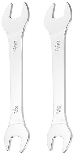 sourcing map 2pcs Thin Open End spanners SAE, 1/2x9/16 Inches, Slim Wrench Tool for Tight Spaces Repair
