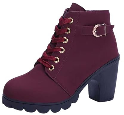 Stiefel Damen Mit Absatz Hochhackige Mode Ankle Boots Damenmode High Heels Elegant Stiefel Schuhe Casual Winterschuhe Warm Overknee Klassische Schlupfstiefel Hohe Winterschuhe