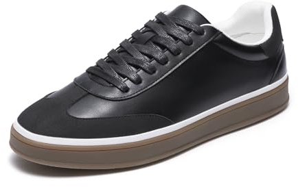 Bruno Marc Zapatos Vestir Cordones Hombre Zapatillas Casuales Deportivas Comodas con Suela Antideslizante,Size 44,Negro,BMUMFN2554