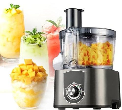 Cortadora De Verduras Eléctrica 2 En 1 Con Cuchillas De 6/8 Mm, 600 W, Procesador De Alimentos Automático Para Cebollas, Patatas, Zanahorias Y Pepinos.,Grey