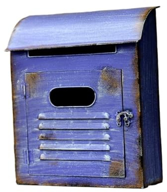 Wall Mounted Mailbox Countrylife Post Box Mailbox Letterbox Rustic Garden Accessories for Wall(Lavender)
