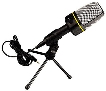 Microfono Da Tavolo Con Treppiede 3,5 Mm Microfono Per Computer Anti-interferenza Per Chat Audio Karaoke Registrazione Musicale