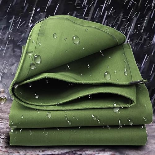Telone impermeabile resistente verde, 3 x 4 m, telone di tela per auto, giardino, pesca, mobili, roulotte, multicolore