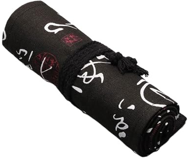 THINCAN 24.12.36/48/72 Agujeros Lápices Roll Canvas Lápices Organizadores Bolsa Envoltura Rollable Budes Rolling Pen Funda Bolsa, 24 Holes