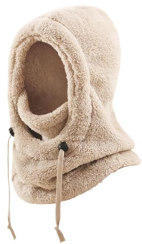 DRESHOW Cagoule Hiver Thermique pour Enfants Cagoule de Ski Polaire Coupe-Vent pour Enfants pour Garçons et Filles Cyclisme Patinage Randonnée Activités de Plein Air pour Les 3-10 Ans