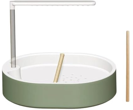 LOVIVER Automatische Vogelbadewanne mit USB-Anschluss für Wellensittiche, Nymphensittiche und Graupapageien, Weiß