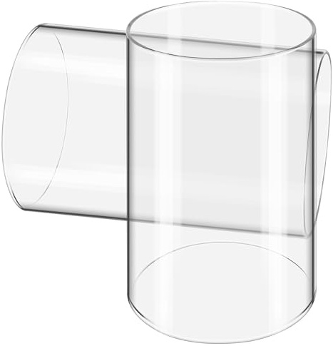 CVUTOVO Paralume e Antivento in Vetro Trasparente Candela Cilindrico Copri Portacandele 2 Pezzi per Candele per Decorazione DIY