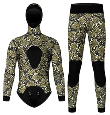ZAICOLER Muta da Immersione in Neoprene da 3MM per Pesca Subacquea Surf Apnea in Autunno Inverno Trattiene Il Calore Corporeo Impedisce L’infiltrazione di Acqua Fredda Design (L)