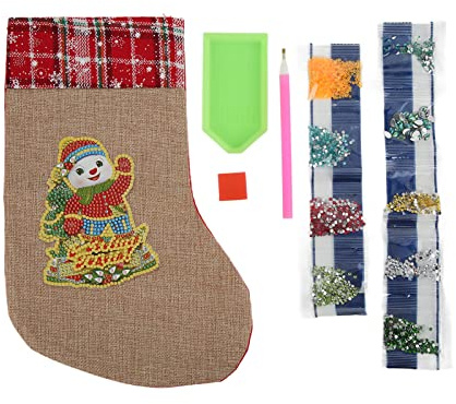 Mavaol Julstrumpa Dekoration Multipurpose Utsökt utförande Levande detaljer Färgglada julsocka Godis Presentpåse