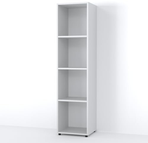 Vicco Raumteiler Ludus, stehendes Bücherregal, Weiß, 36 x 145 cm