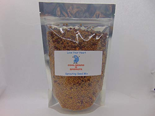 COOL BEANS n SPROUTS Brand, Love Your Heart Mix Seeds for Sprouting microgreens,14 Ounces, A Combination of Adzuki Beans, Red Clover, Red Radish, Red Lentils.