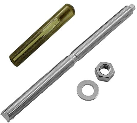 Lumonic Ankerstange + Verbundankerpatrone M16 x 250 Edelstahl A4 I Zur Verwendung als Keilanker, Metalldübel, Bolzenanker, Blitzdübel I Für verschiede