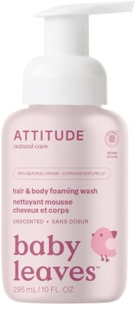 Champú y Gel bebés eco 2 en 1 sin fragancia Attitude 295 ml