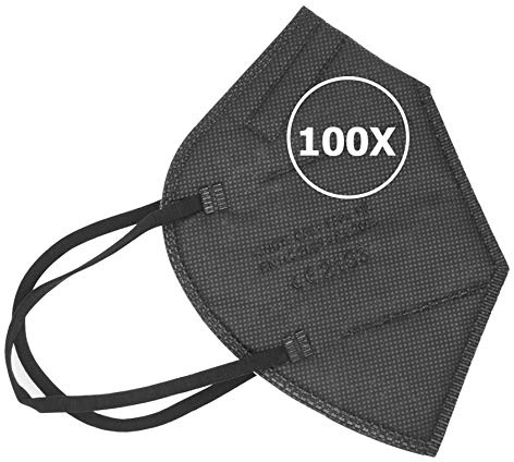 TBOC Mascherine FFP2 - [Pack] Maschere Usa e Getta 5 Strati [Non Riutilizzabili] Pieghevoli Traspiranti con Clip per il Naso [Certificato e Approvato CE 2163]