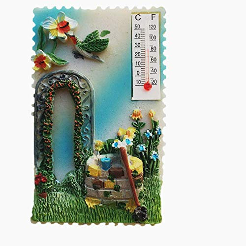 3D Garden Thermometer Style Greece Fridge Magnet Souvenir Gift Decor Refrigerator Magnetic Sticker Collection