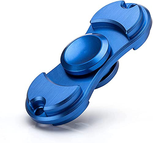 OKCS Alu Fidget Toy Hand Spinner Handspielzeug Fingerspinner, Stress lösen und Konzentration fördern für Jung und Alt - Blau