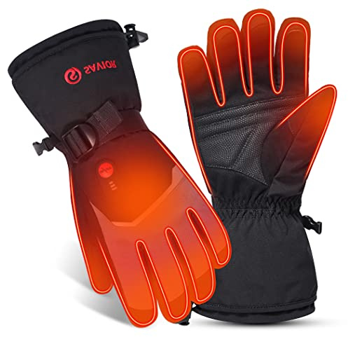 day wolf Beheizte Handschuhe,Winterwarme Handschuhe Skifahren Fausthandschuhe für Herren und DamenReiten, Jagen,Wandern,Motorradfahren Handwärmer (Grau, XXL)