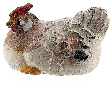 Holyart Holz-Krippen aus dem Grödnertal: Henne beim Brüten für Krippe Mod. Kostner Grödnertal Holz 12cm