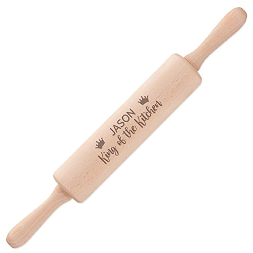 Personalizzato Mattarello Re Di la Cucina Girevole IN Legno Qualsiasi Nome Personalizzato Cottura Al Forno