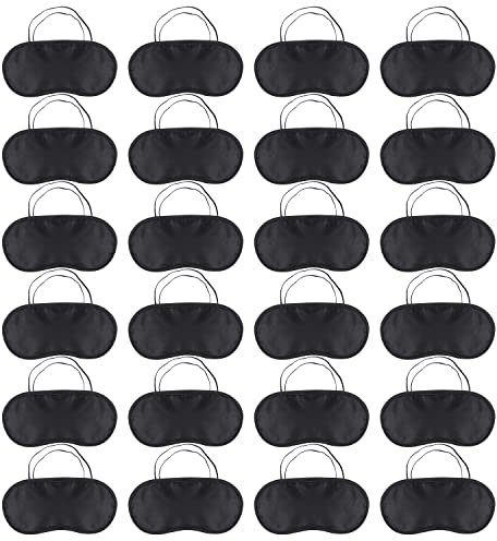 24 Pack Schlafmaske Für Seitenschläfer, Ultraweiche Augenmaske Schlafmasken, Lichtblockierende Augenbinde Zum Schlafen Mit Verstellbarem Riemen Für Herren, Frauen, Kinder