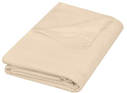 GREATOYAR Sábana Encimera Lisa 90cm - 100% Polyester, 160x260cm Beige, Ropa de Cama para Hotel